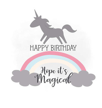Happy birthday svg clipart birthday wish quote unicorn