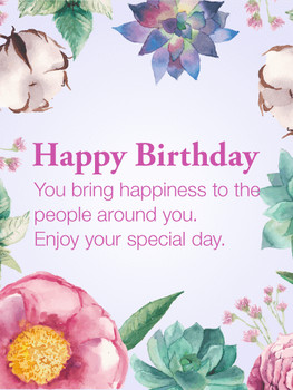 Happiness to the people happy birthday card birthday