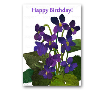 Happy birthday card irises springtime flowers also