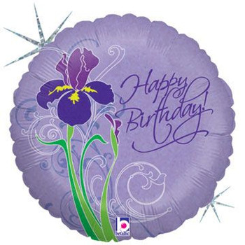 Iris happy birthday balloon for holiday ◈ vintage iris