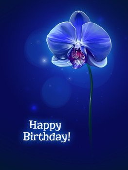 Blue orchid card birthday cards application cards pinterest