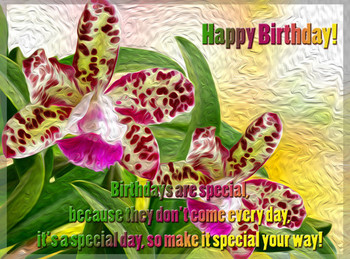 Happy birthday orchid cardub gallery yopriceville high qu...