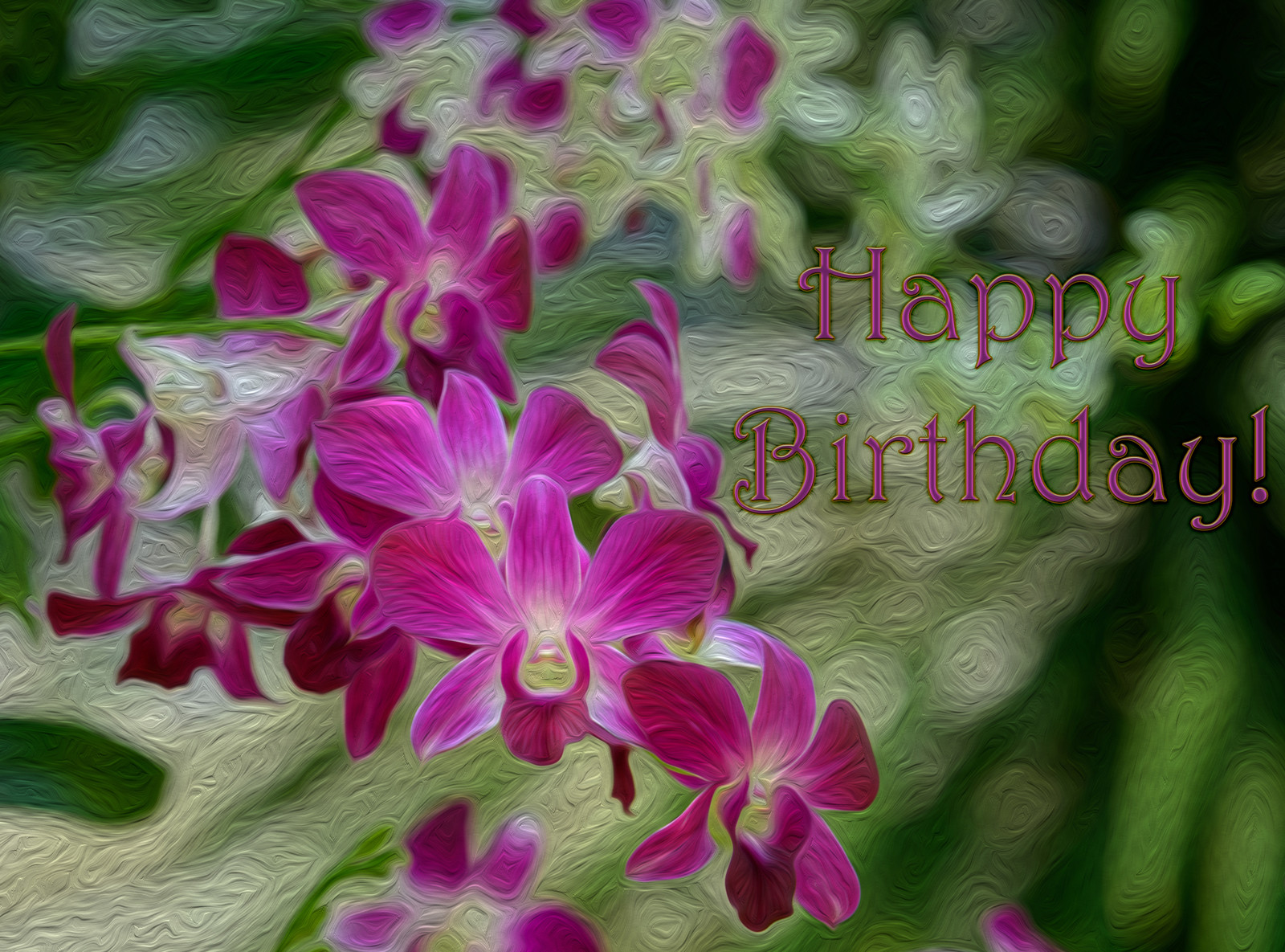 Happy birthday orchids greeting cardub gallery yopriceville