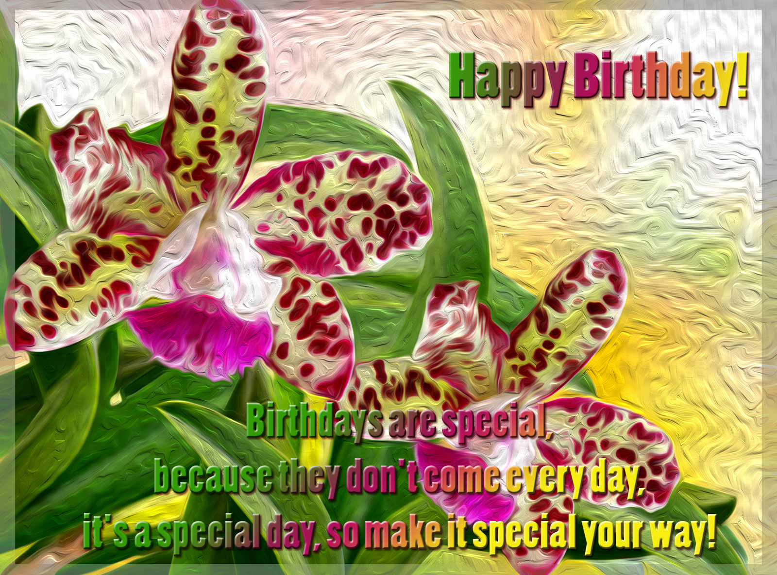 Happy birthday images with Orchids💐 — Free happy bday pictures and ...