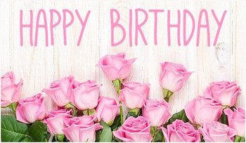 Happy birthday pink rose graphic birthday wishes collection