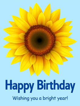 Sunflower happy birthday card birthday amp greeting cards...