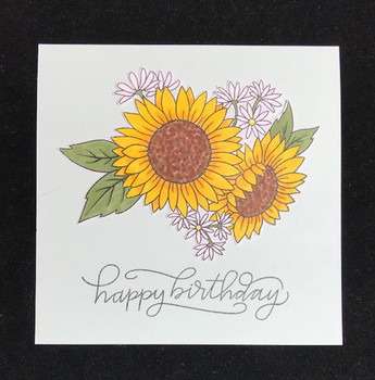 Granny cats crafts happy birthday sunflowers card