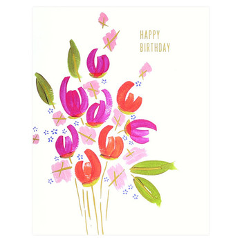 Snow amp graham birthday tulips greeting card