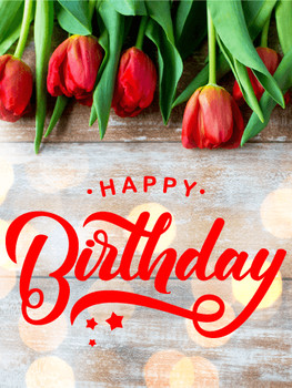 Tulip happy b day card birthday amp greeting cards by davia