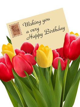 Birthday tulip card … cards pinterest birthdays happy