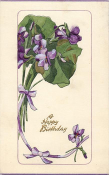 A happy birthday violets left amp above tuckdb postcards