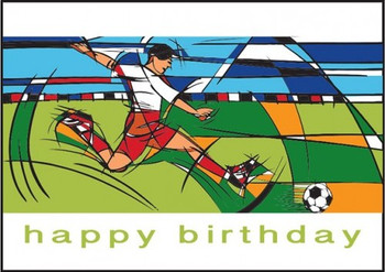 The music gifts company football player happy birthday card