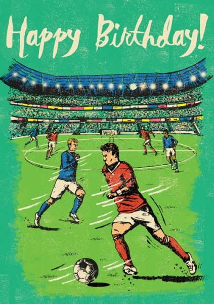 Happy birthday football cath tate cards