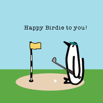 Birdie penguin birthday golf
