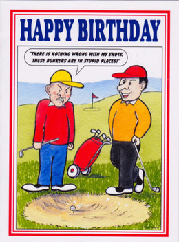 Happy birthday golf banter card cards crazy