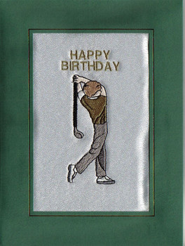 Happy birthday golf swing
