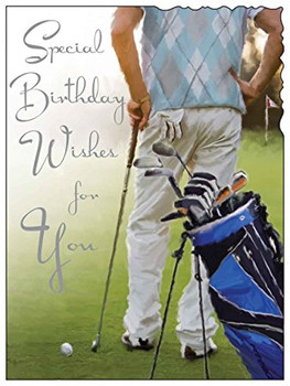 Golf happy birthday card amazon co uk office products