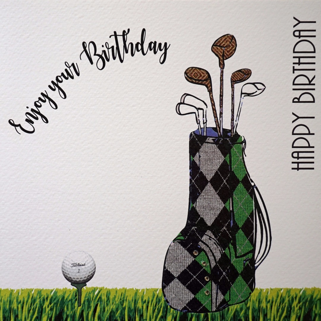 birthday cards for golfers birthdaybuzz - golf themed birthday card ...