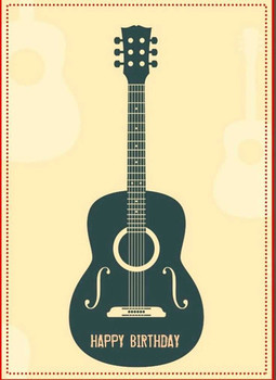 Download lovely guitar birthday card images free template...