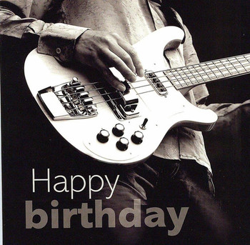 Electric bass guitar player happy birthday card amazon ca