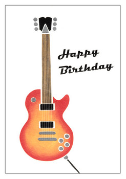 Happy birthday guitar card