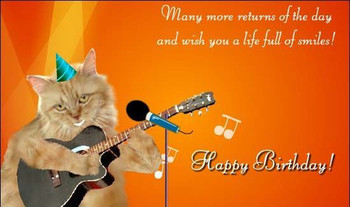Cat strums a guitar free songs ecards greeting cards gree...