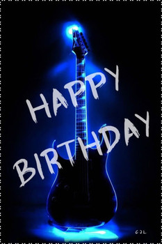 Electric guitar happy birthday birthday thank you amp oth...