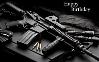 Birthday wishes with gun wishmeme