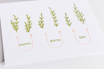 Happy birthday leaves card brylo of a kind