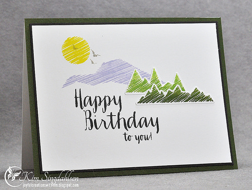 Joyful creations with kim happy birthday mountains