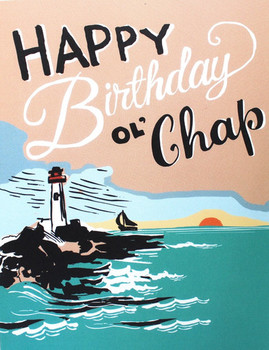 Happy birthday ol chap lighthouse card – sentiment supply