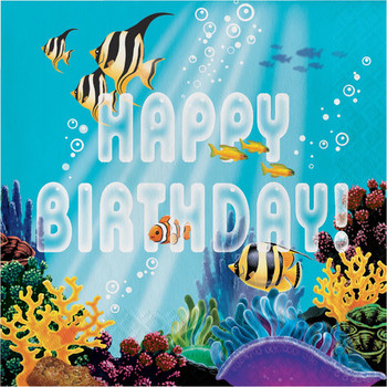 Case ocean party lunch napkins ply happy birthday party