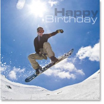 Happy birthday snow boarder