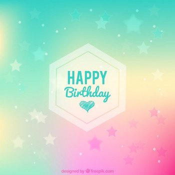 Colorful background with happy birthday stars vector free...