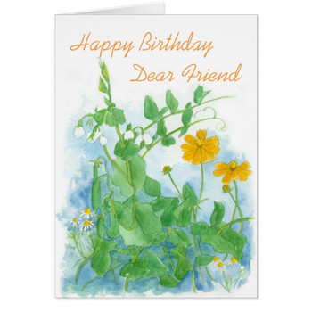 Happy birthday dear friend vegetables peas card zazzle co...