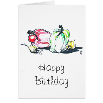 Vegetables happy birthday card zazzle co uk