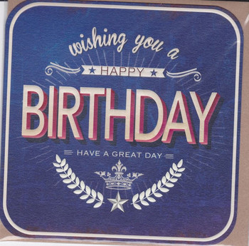 Wishing you a happy birthday retro birthday card karenza ...