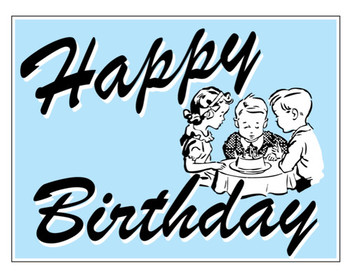 Buy our happy birthday pale blue corrugated plastic sign ...