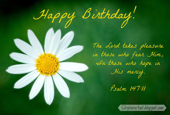 Scripture and free birthday images with bible verses