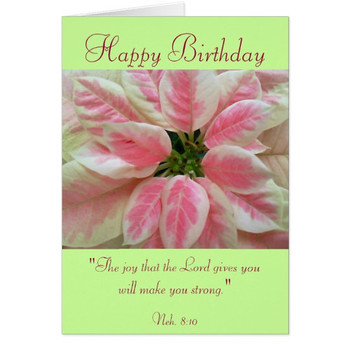 Happy birthday with scripture verse card card
