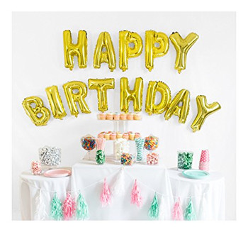 Amazon com up celebrations shiny gold foil happy birthday