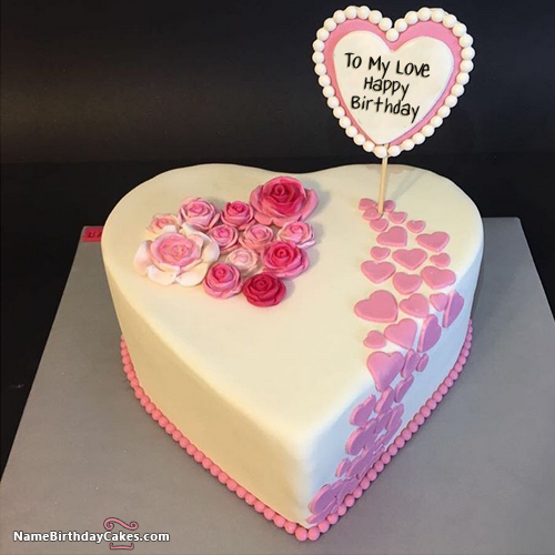Romantic birthday cake for lover express your love