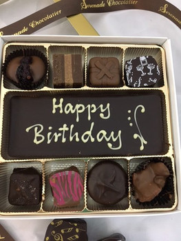 Happy birthday round serenade chocolatier