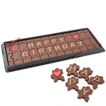 Hand made hand made chocolate puzzle gift box happy birth...