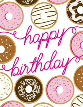 Happy birthday donuts greeting card – ann page retail