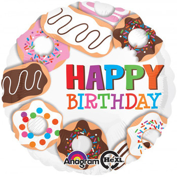 Donuts happy birthday balloon anagram – balloonatics desi...