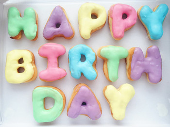 Happy birthday donuts — vickys donuts