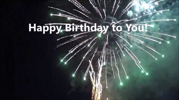 Happy birthday greeting card video with fireworks youtube
