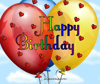 Happy birthday quote with balloons and hearts pictures ph...