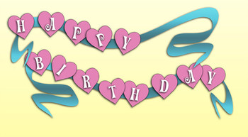 Happy birthday hearts banner free to use i made this from...